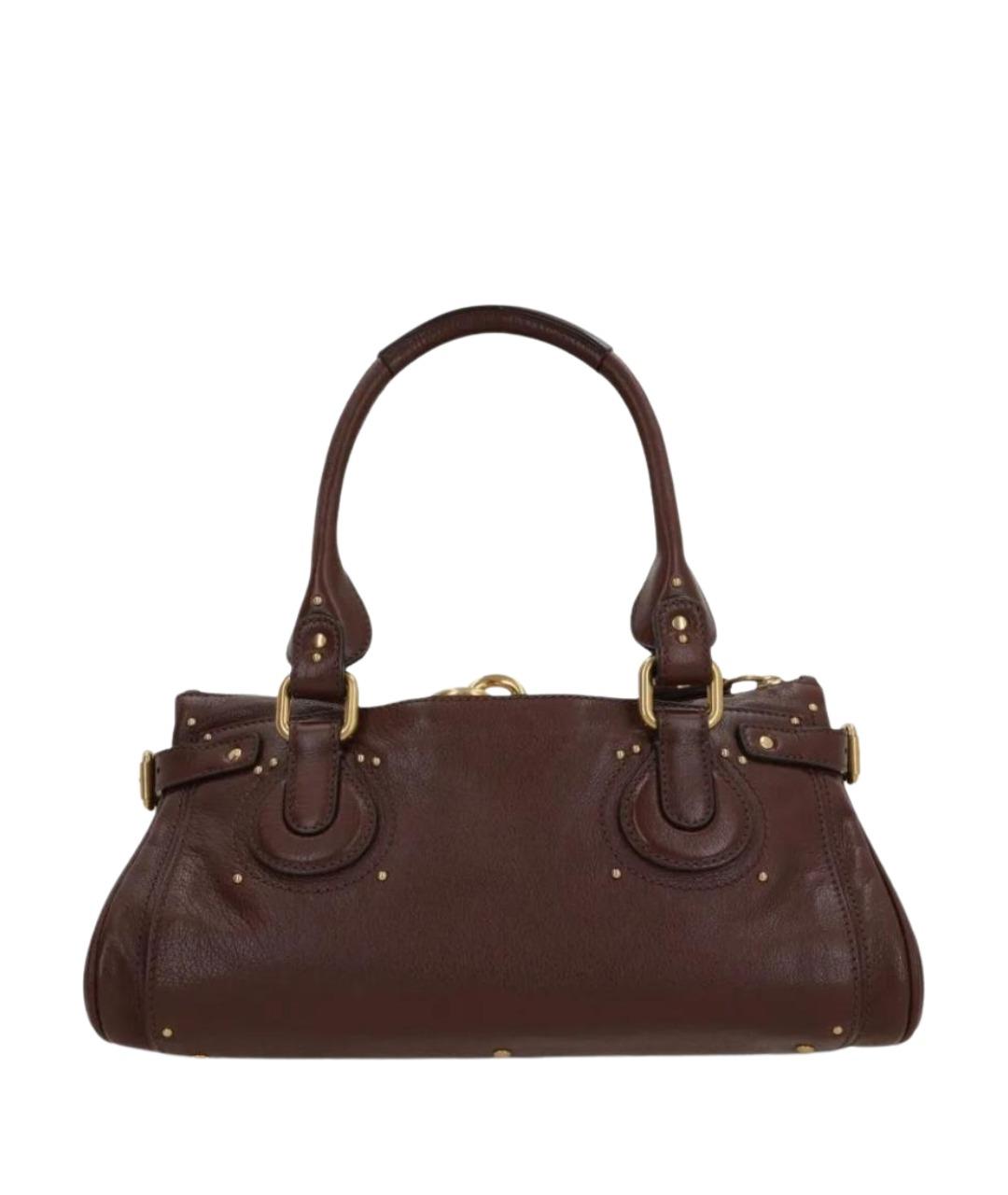 CHLOE Коричневая кожаная сумка тоут, фото 2