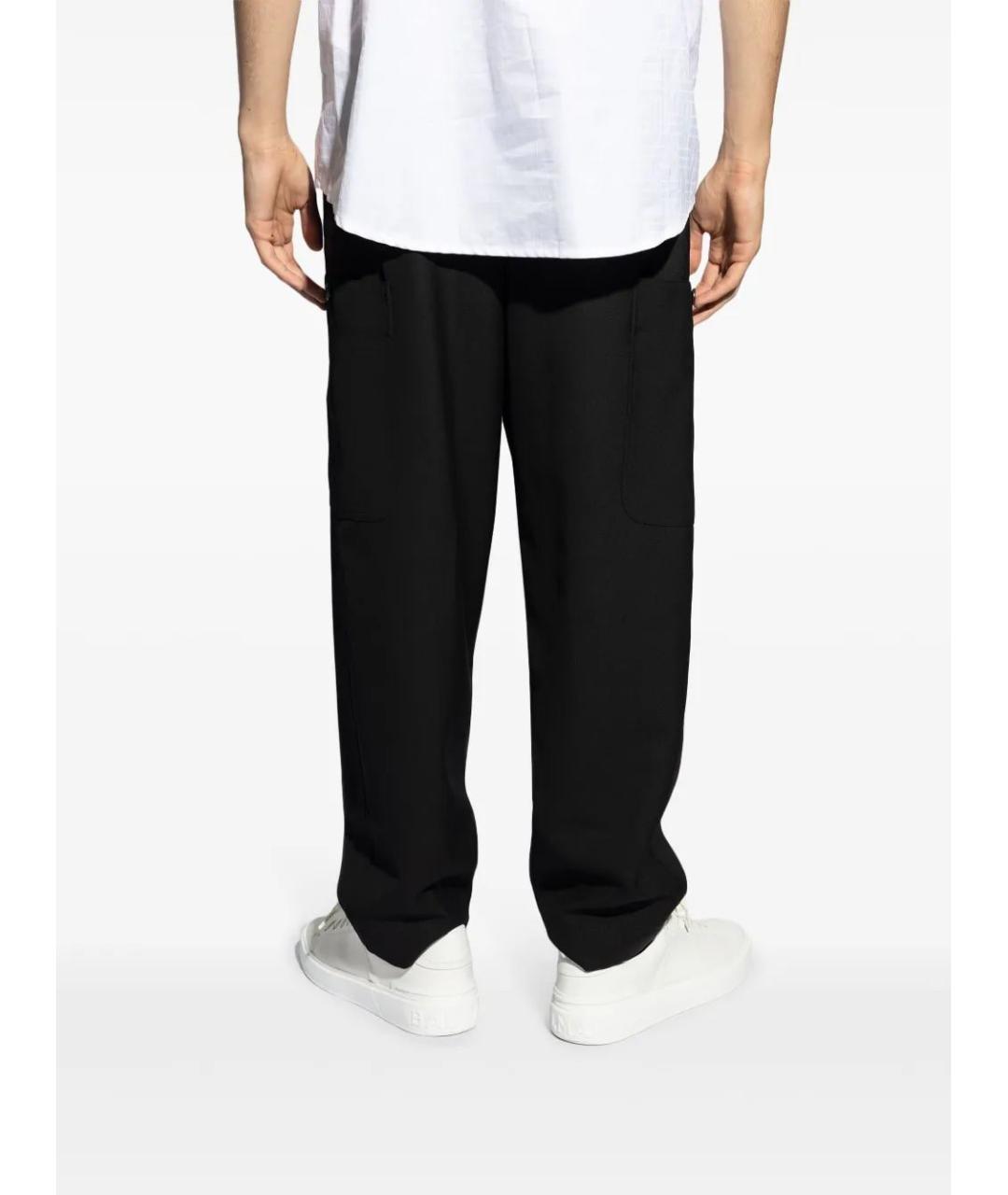 KENZO Черные шерстяные повседневные брюки, фото 4