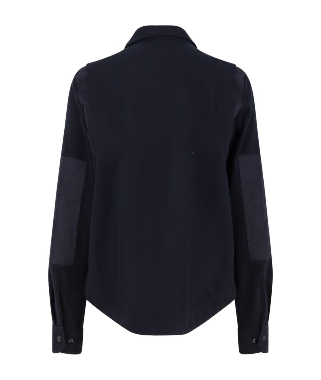 MONCLER Темно-синяя полиэстеровая куртка, фото 2