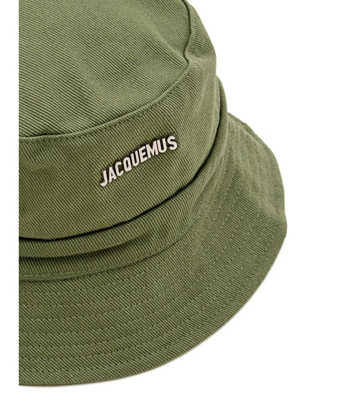 JACQUEMUS Хаки хлопковая шляпа, фото 2