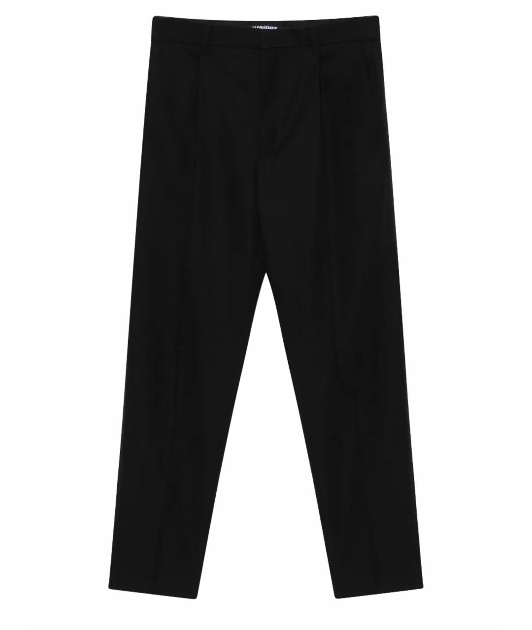JACQUEMUS Черные хлопковые повседневные брюки, фото 1