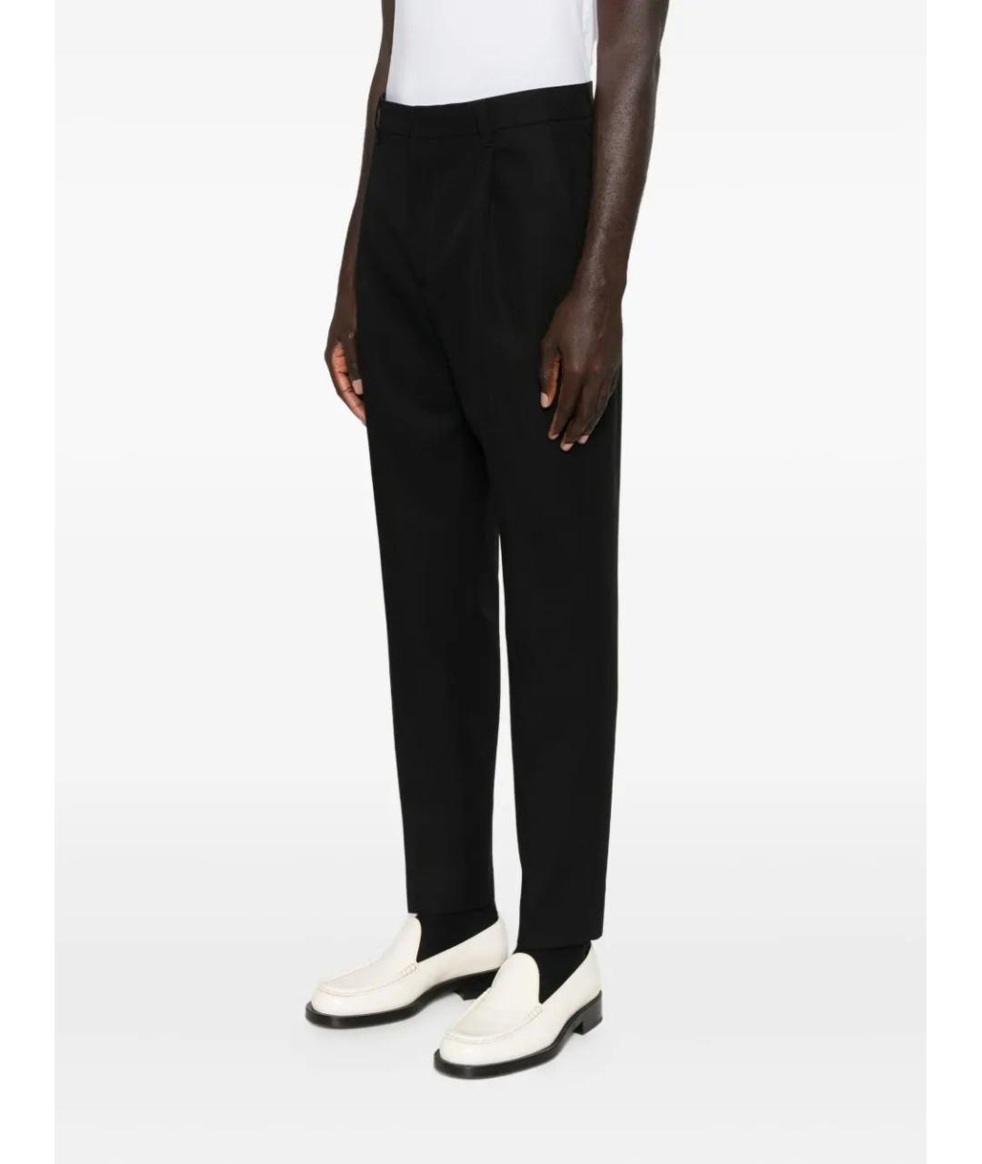 JACQUEMUS Черные хлопковые повседневные брюки, фото 3