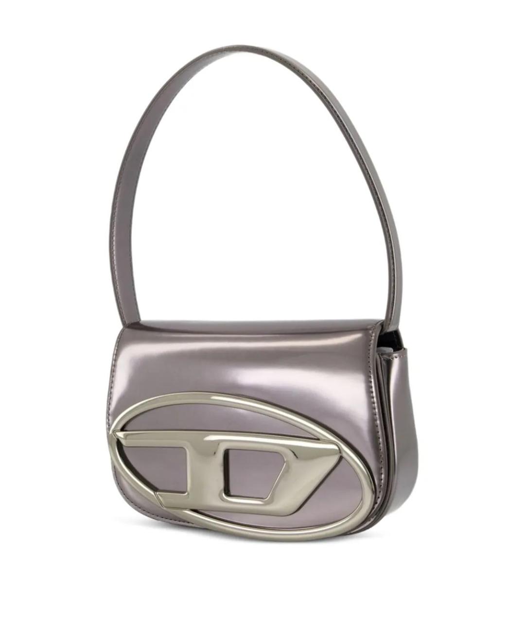 DIESEL Серебряная сумка с короткими ручками, фото 2