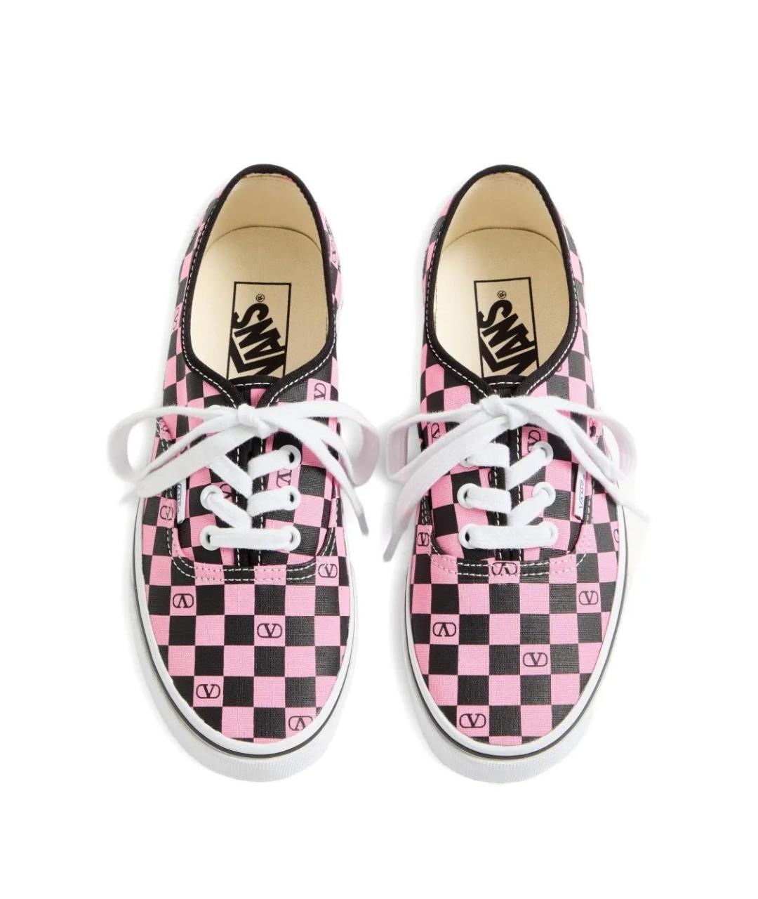 VALENTINO Розовые текстильные кроссовки, фото 4