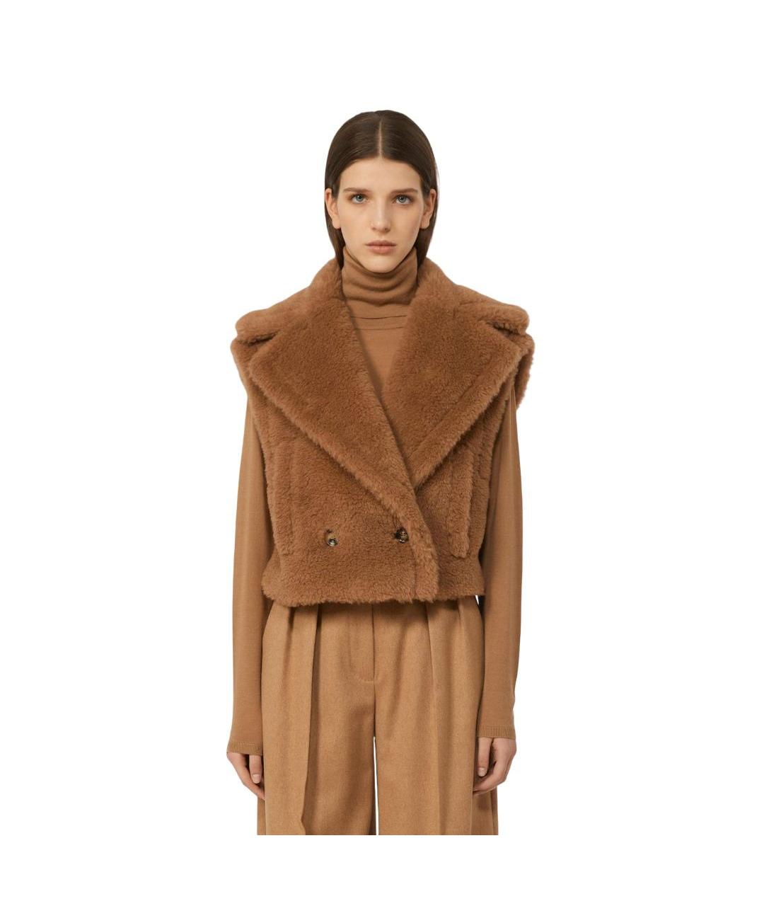 MAX MARA Бежевое шерстяное пальто, фото 3