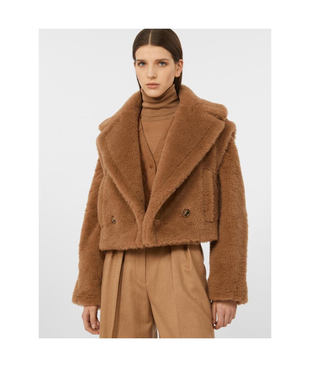 MAX MARA Бежевое шерстяное пальто, фото 2