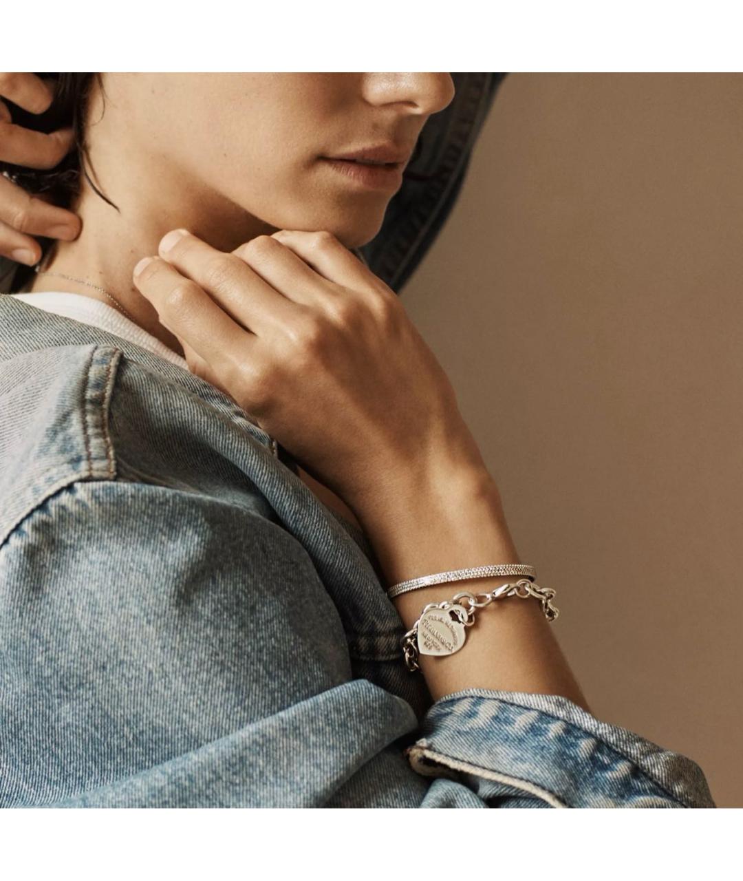 TIFFANY&CO Серебрянный серебряный браслет, фото 8