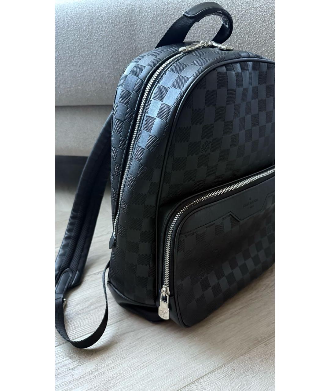 LOUIS VUITTON Черный кожаный рюкзак, фото 2
