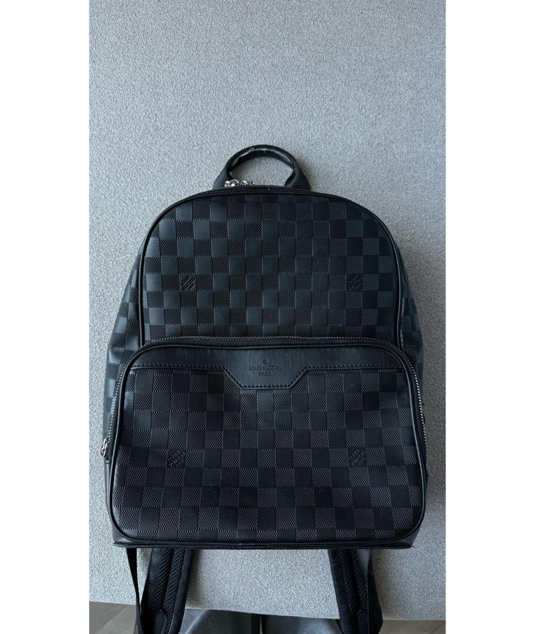 LOUIS VUITTON Черный кожаный рюкзак, фото 5