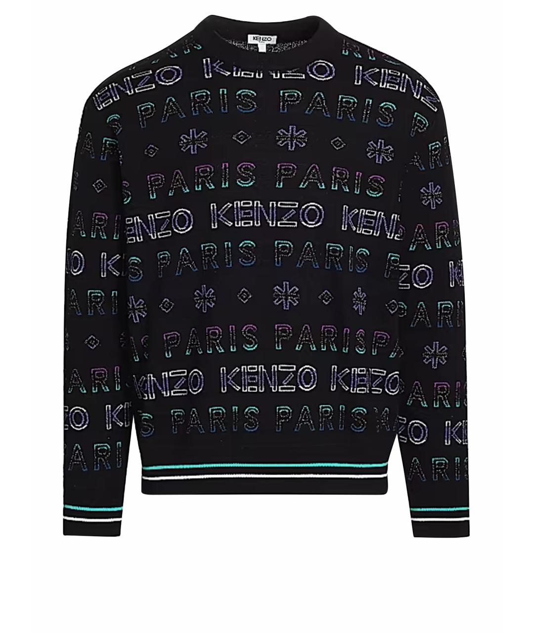 KENZO Черный шерстяной джемпер / свитер, фото 1