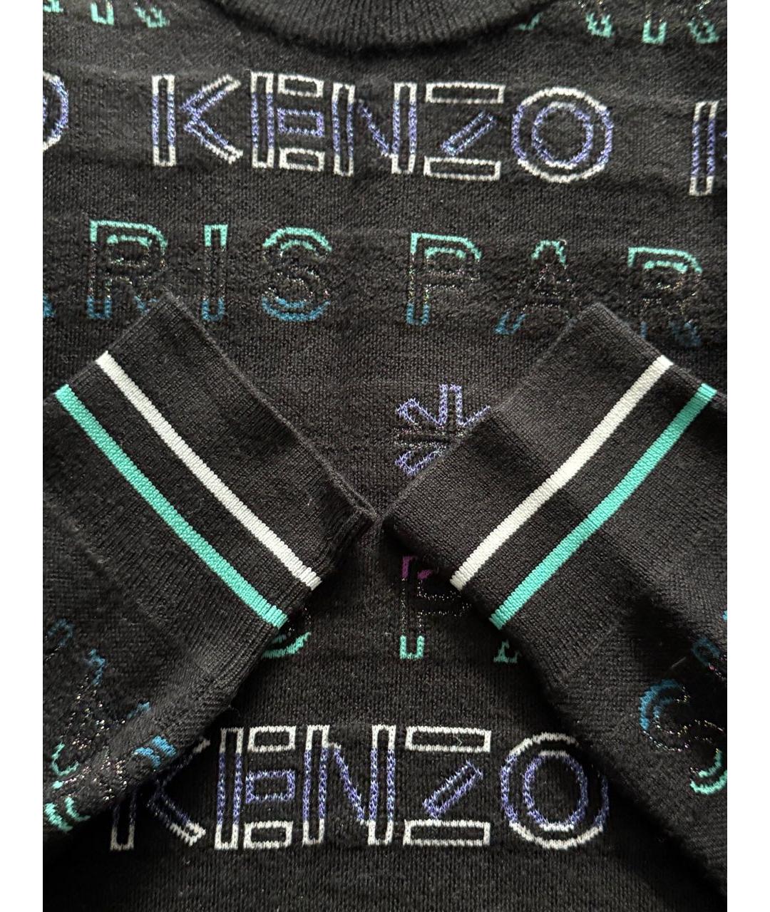 KENZO Черный шерстяной джемпер / свитер, фото 4