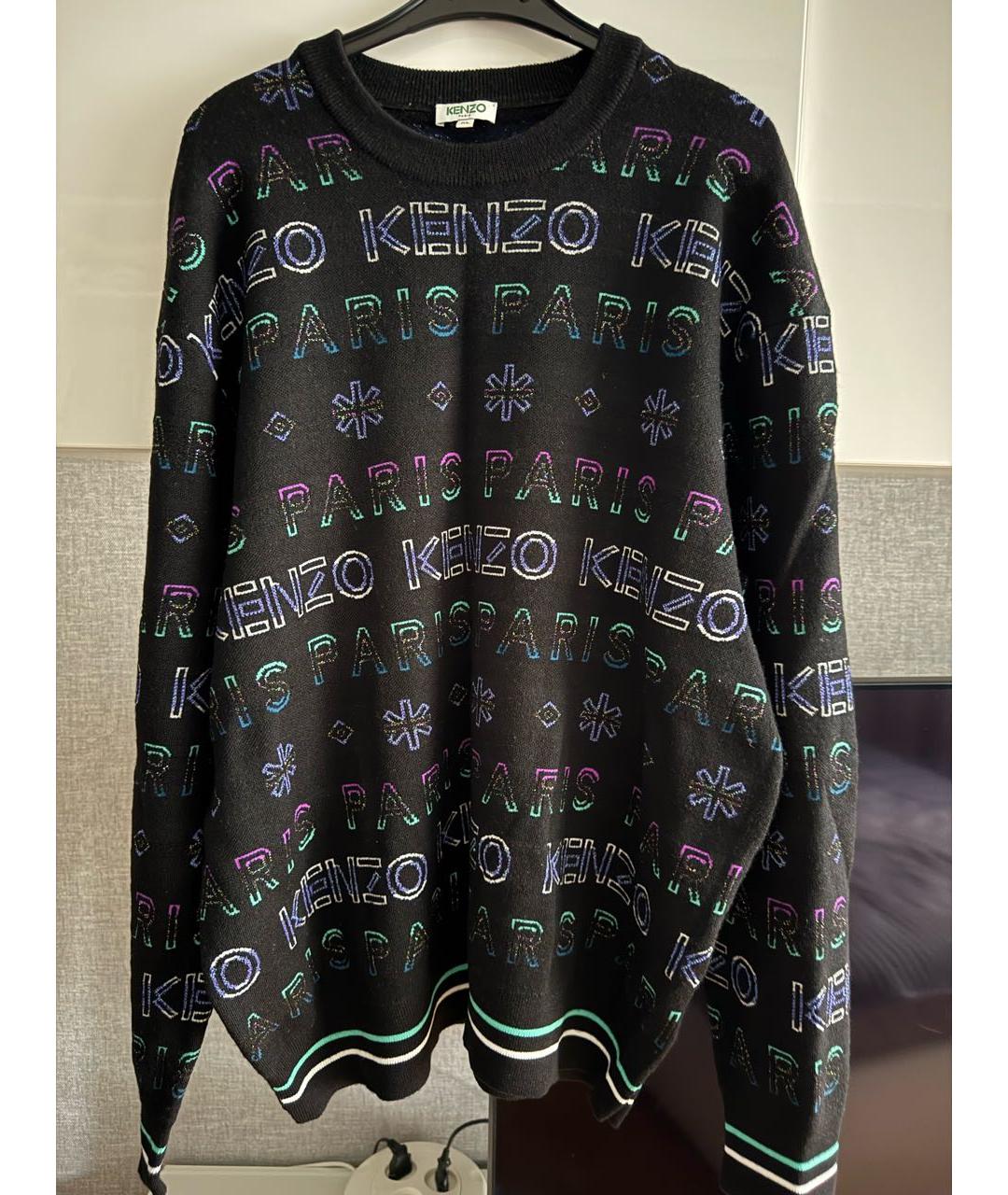 KENZO Черный шерстяной джемпер / свитер, фото 6