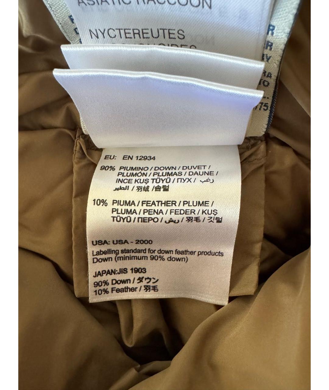 MONCLER Золотой пуховик, фото 7