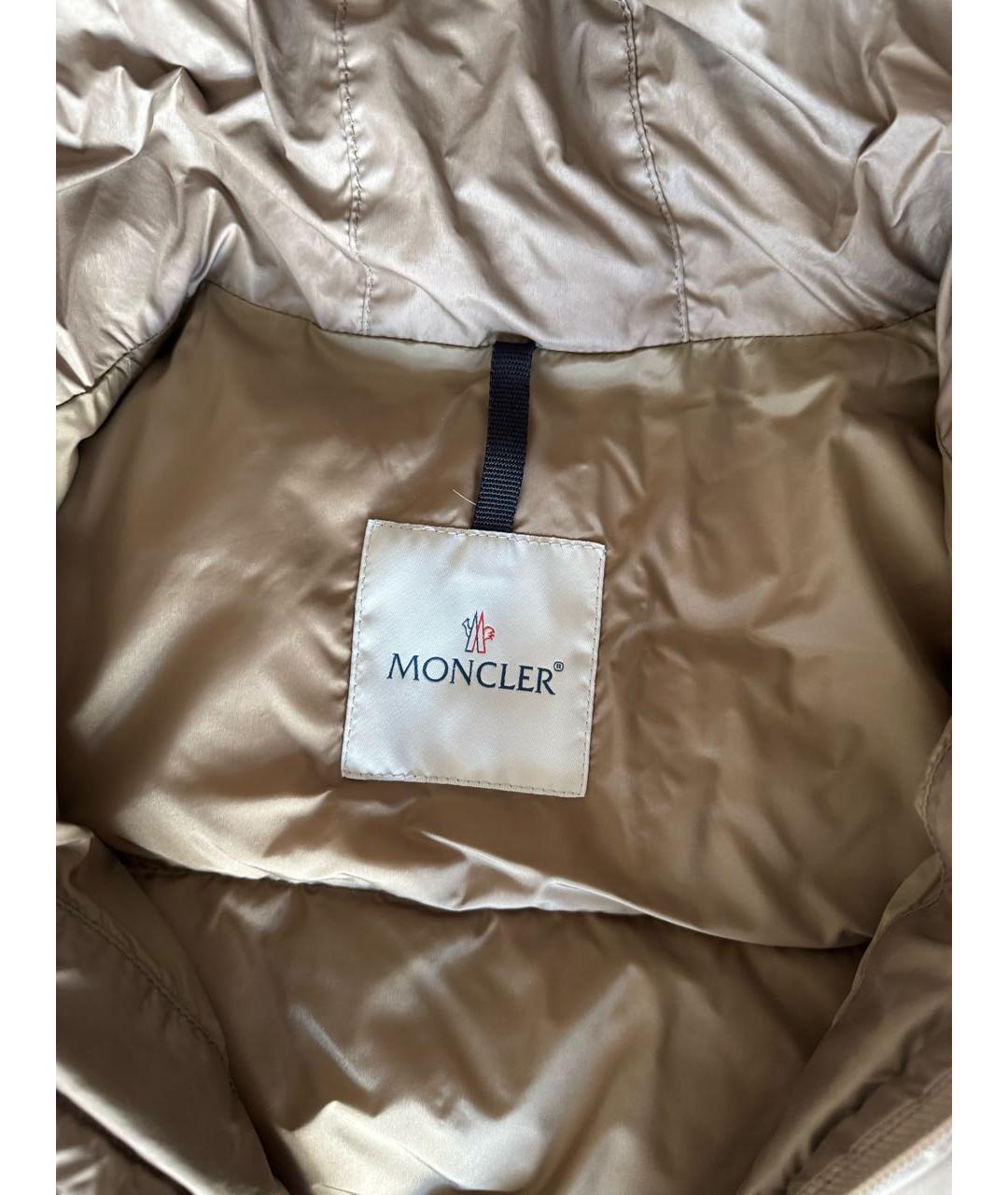 MONCLER Золотой пуховик, фото 6