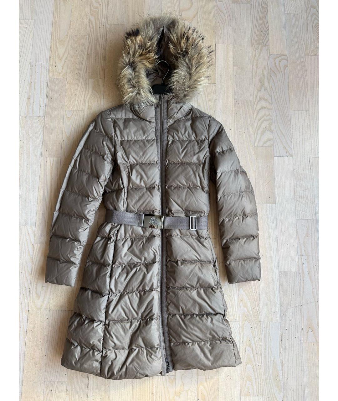 MONCLER Золотой пуховик, фото 9