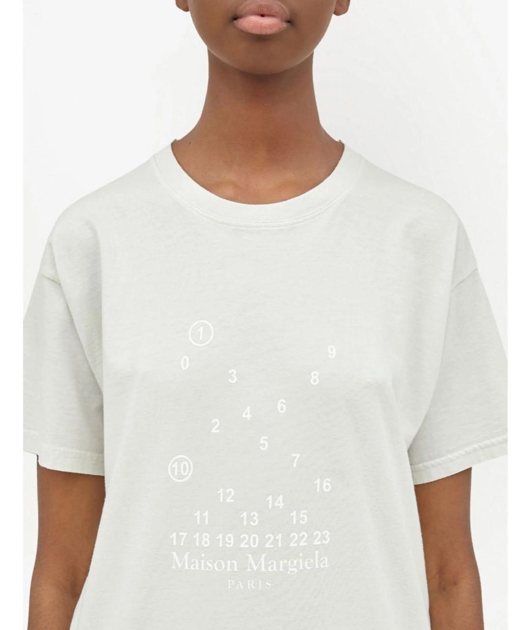 MAISON MARGIELA Голубая хлопковая футболка, фото 2