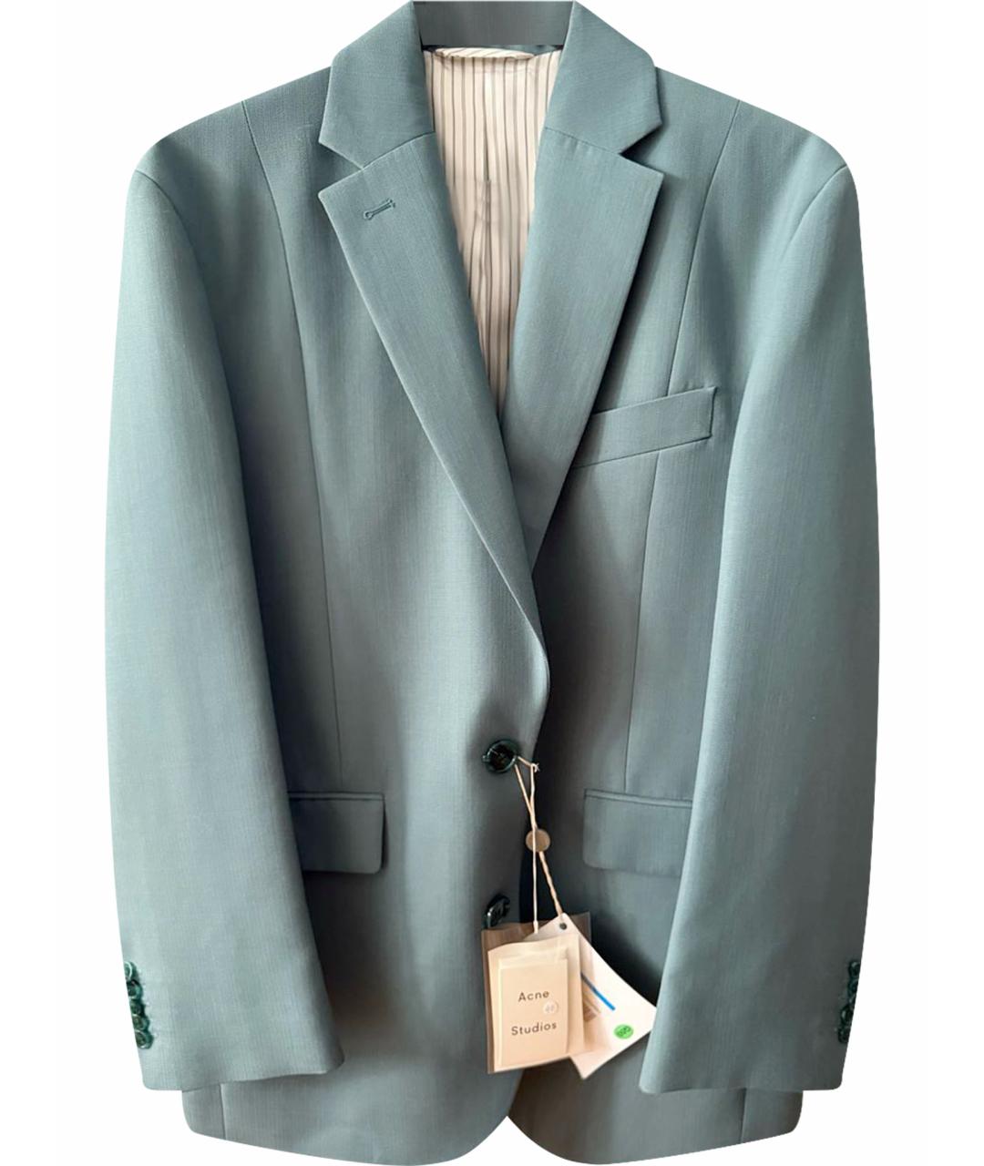 ACNE STUDIOS Бирюзовый полиэстеровый жакет/пиджак, фото 1
