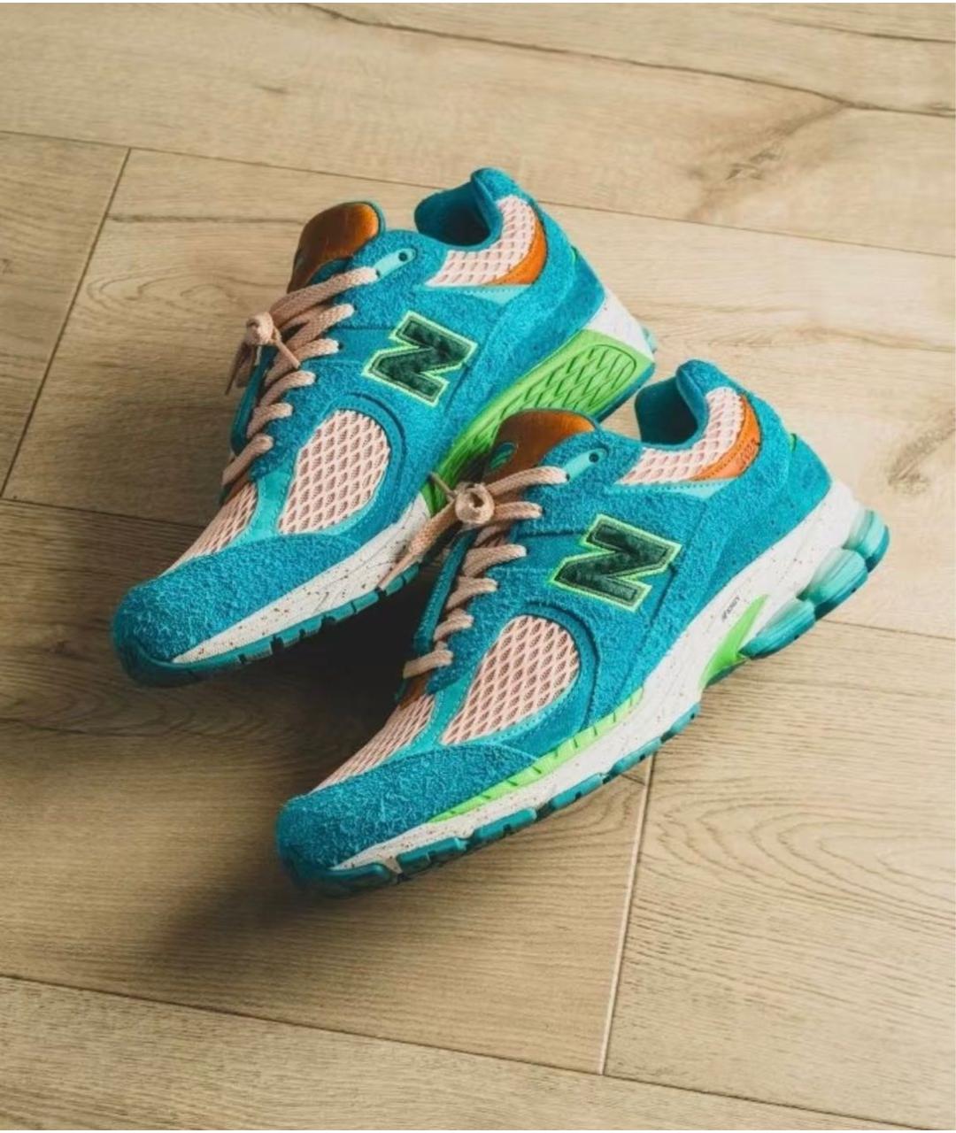 NEW BALANCE Зеленые замшевые низкие кроссовки / кеды, фото 3