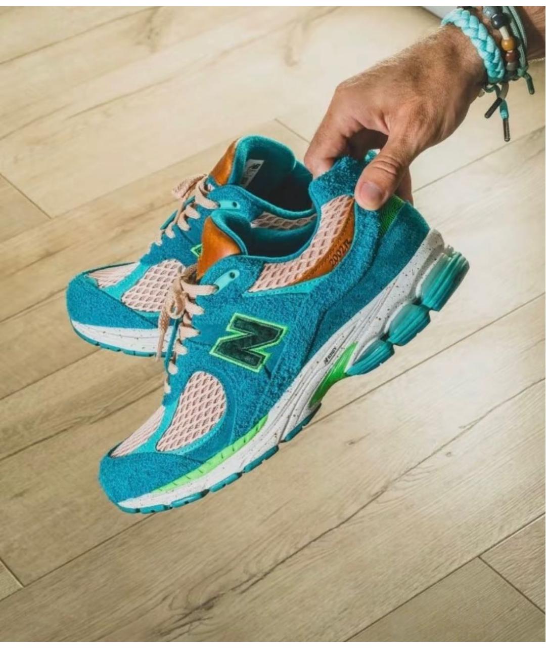 NEW BALANCE Зеленые замшевые низкие кроссовки / кеды, фото 5