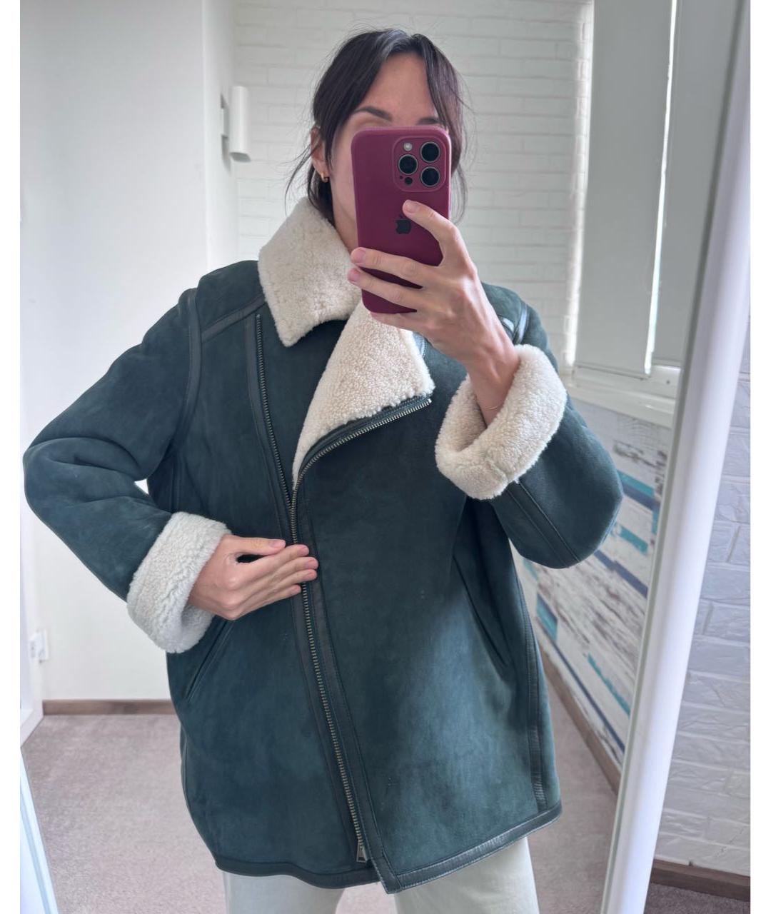 ISABEL MARANT ETOILE Зеленая шерстяная дубленка, фото 6