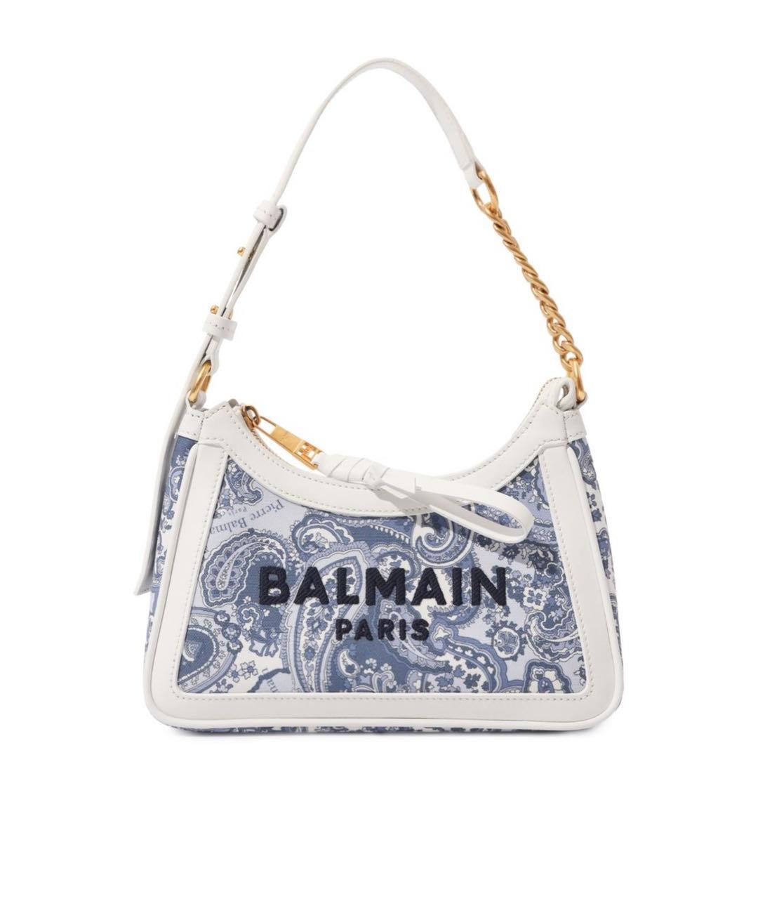 BALMAIN Голубая кожаная сумка через плечо, фото 1