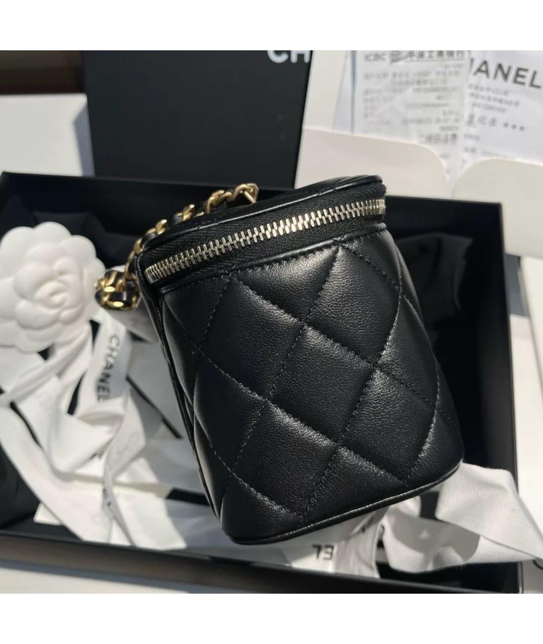 CHANEL Черная кожаная косметичка, фото 2
