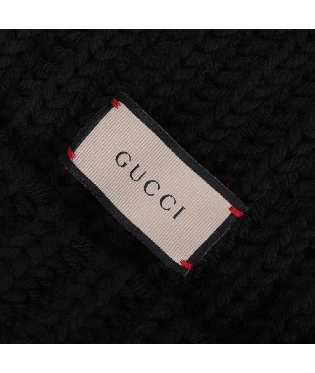 GUCCI Черная шерстяная шапка, фото 3