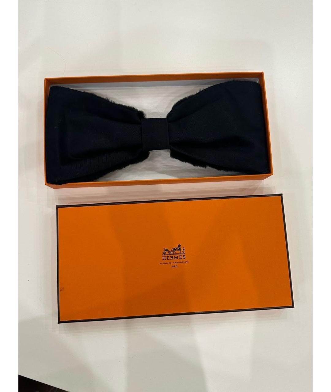 HERMES Черная повязка на голову, фото 3