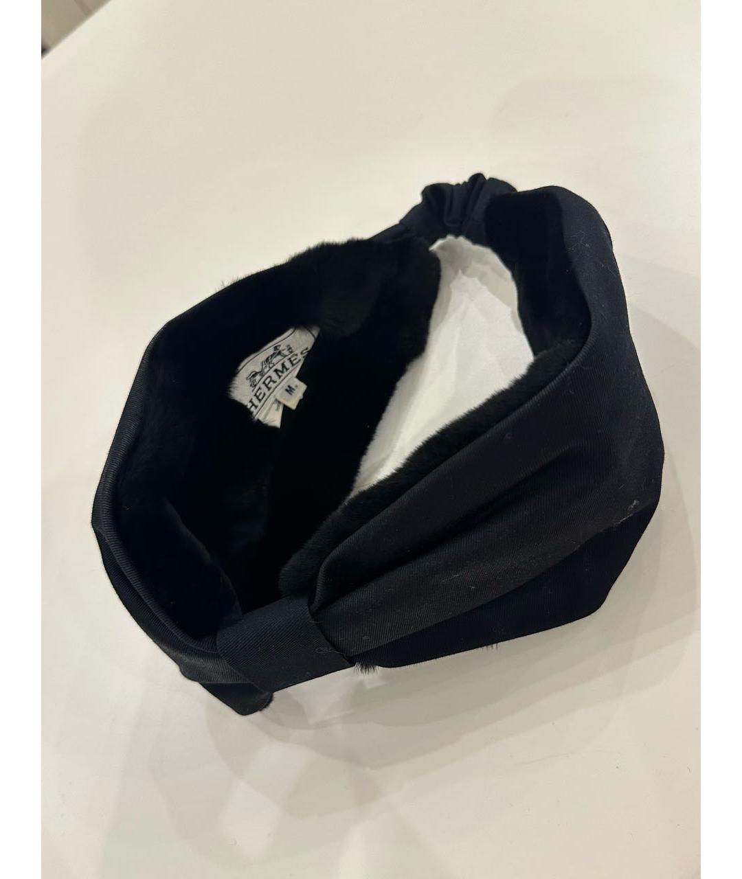 HERMES Черная повязка на голову, фото 2
