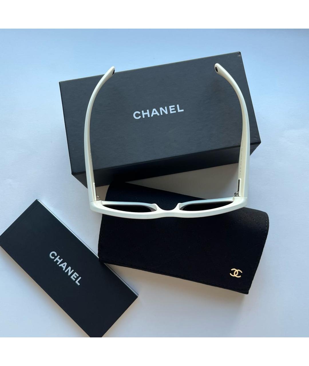 CHANEL Черные пластиковые солнцезащитные очки, фото 3