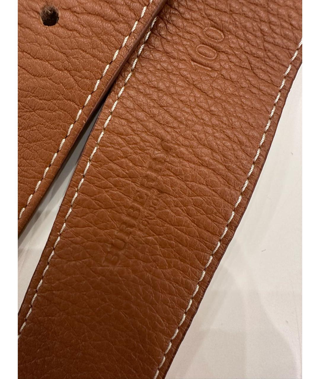 BURBERRY Коричневый кожаный ремень, фото 5