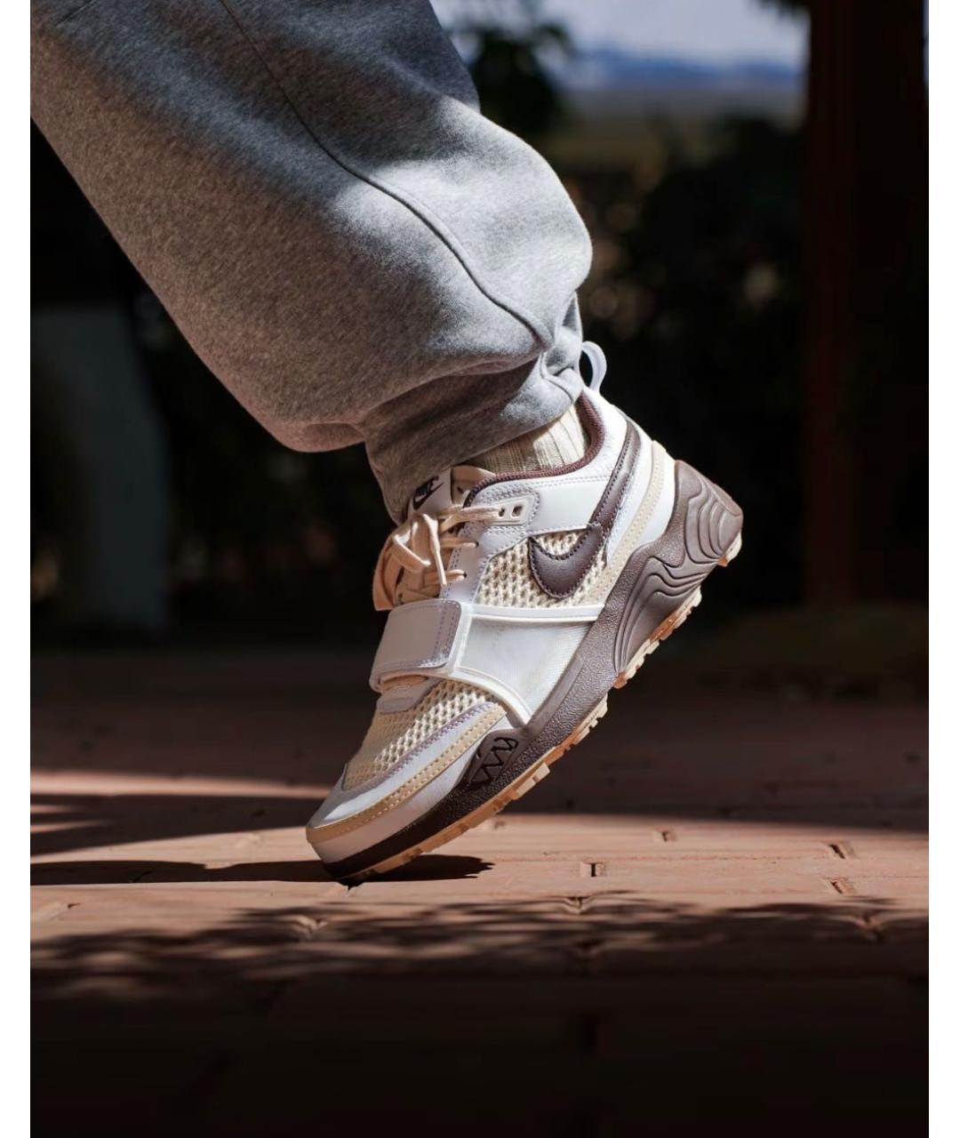NIKE Коричневые текстильные низкие кроссовки / кеды, фото 7