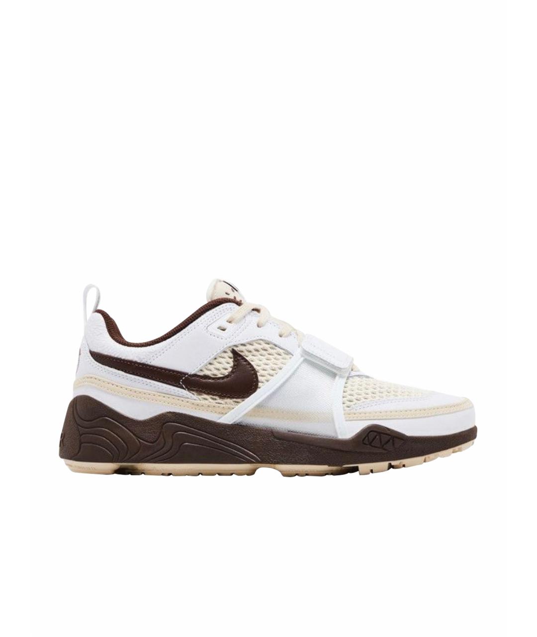 NIKE Коричневые текстильные низкие кроссовки / кеды, фото 1