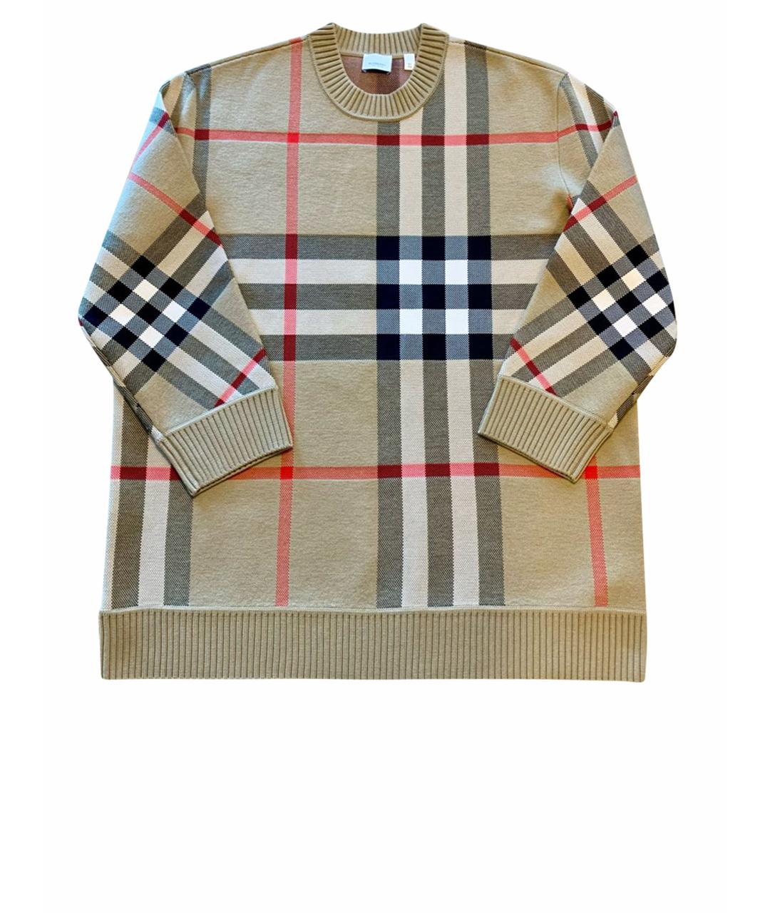 BURBERRY Бежевый шерстяной джемпер / свитер, фото 1