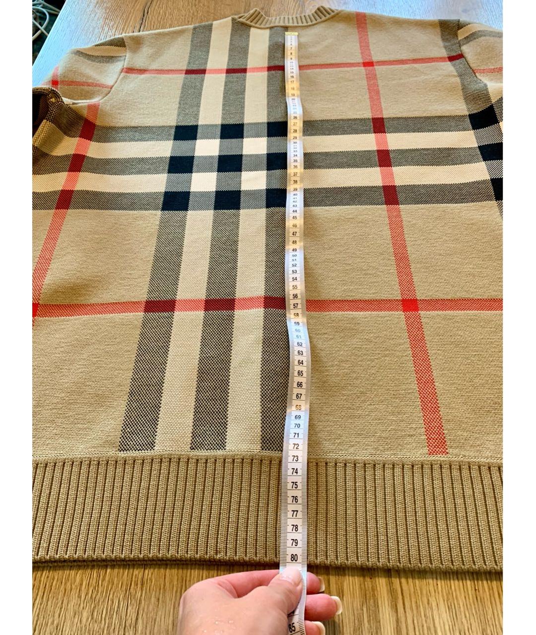 BURBERRY Бежевый шерстяной джемпер / свитер, фото 7