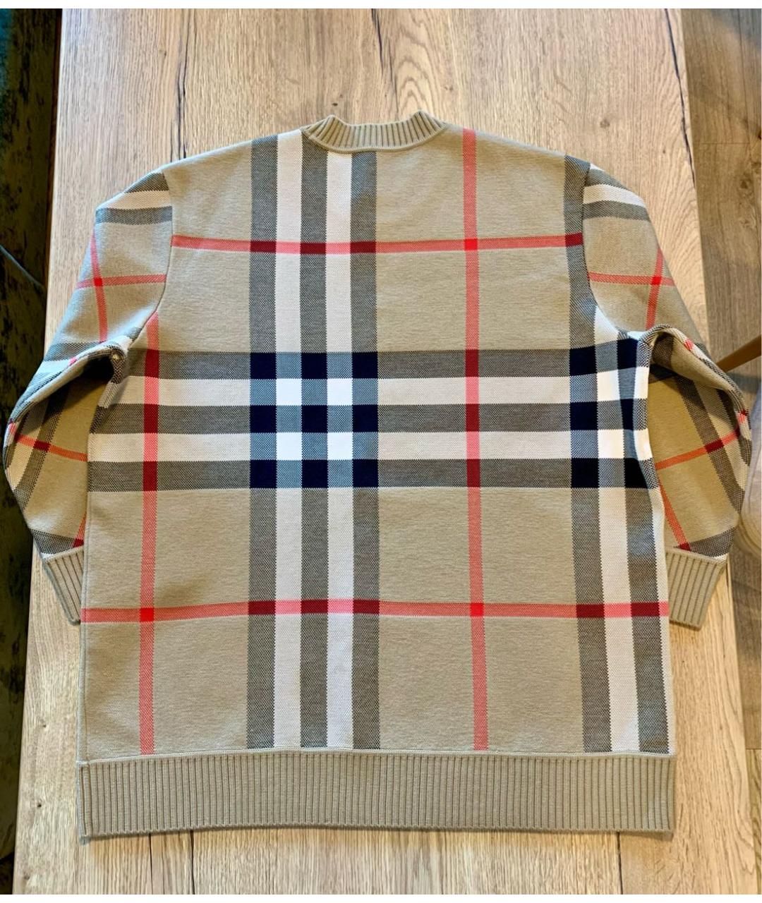 BURBERRY Бежевый шерстяной джемпер / свитер, фото 2