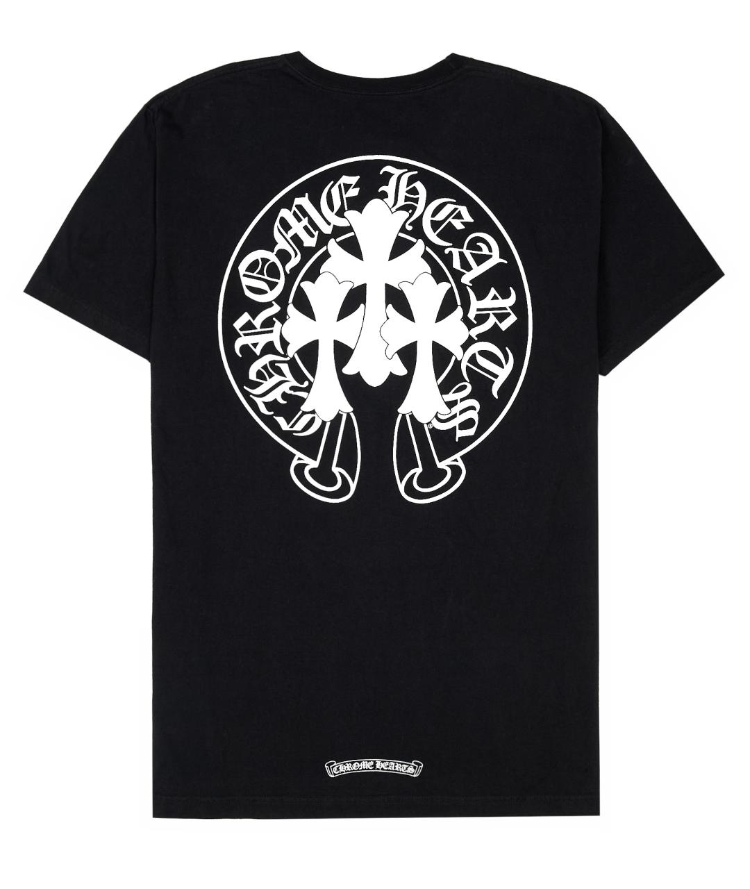 CHROME HEARTS Черная хлопковая футболка, фото 2
