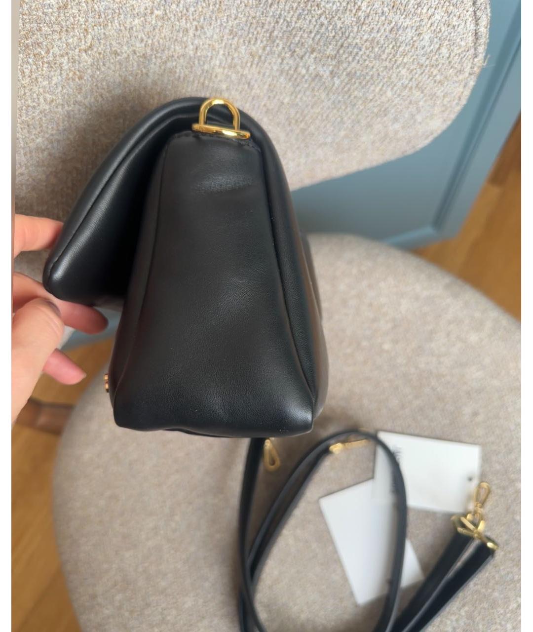 JACQUEMUS Черная кожаная сумка на плечо, фото 3
