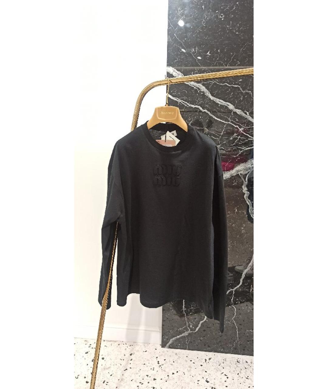 MIU MIU Черная хлопковая водолазка, фото 2