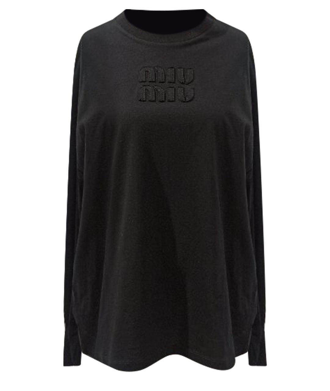 MIU MIU Черная хлопковая водолазка, фото 1