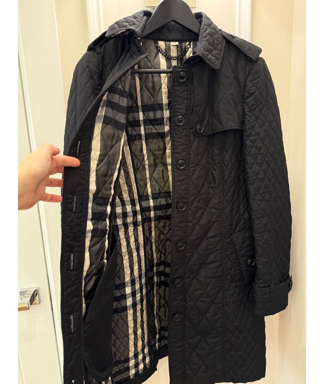 BURBERRY Черный полиэстеровый тренч/плащ, фото 5