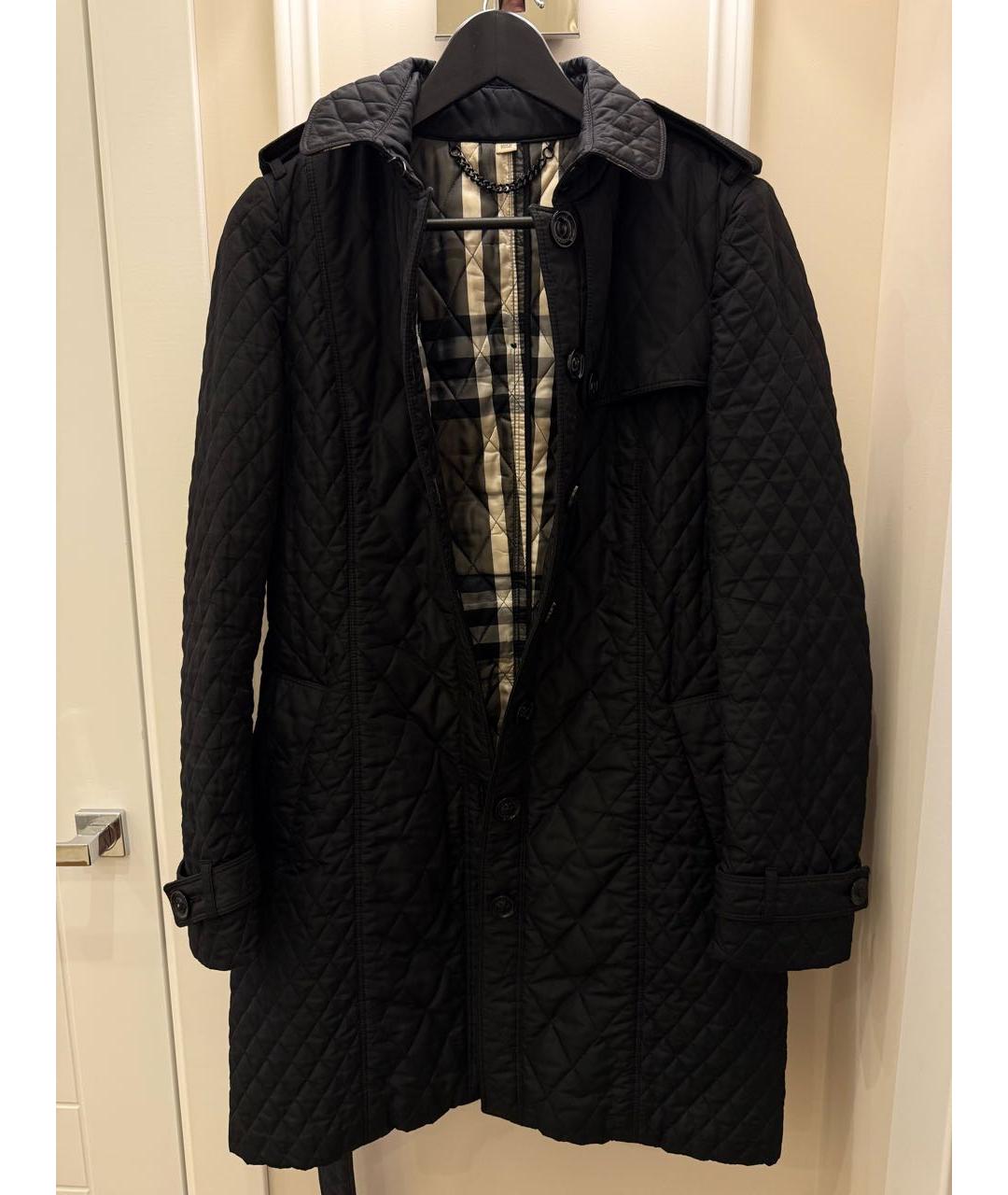 BURBERRY Черный полиэстеровый тренч/плащ, фото 6