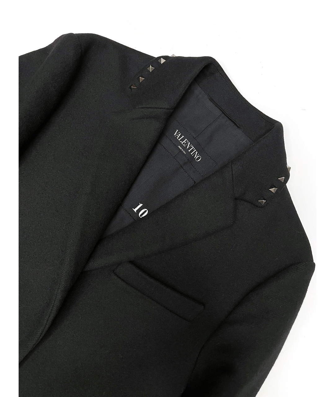 VALENTINO Черное шерстяное пальто, фото 5