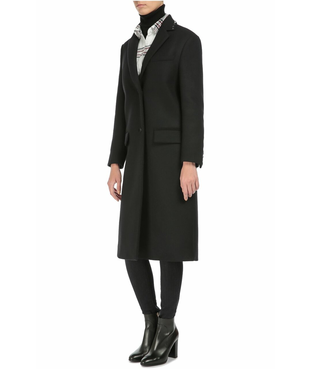 VALENTINO Черное шерстяное пальто, фото 2