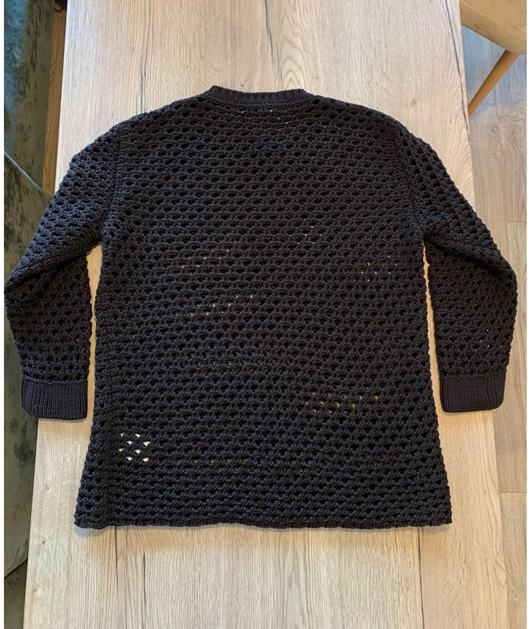 VALENTINO Черный хлопковый джемпер / свитер, фото 2