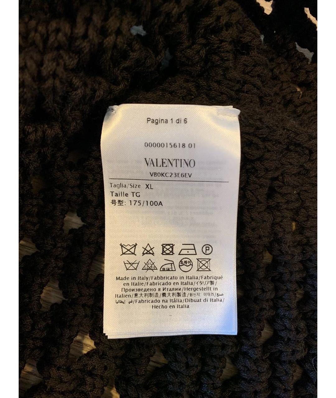 VALENTINO Черный хлопковый джемпер / свитер, фото 6