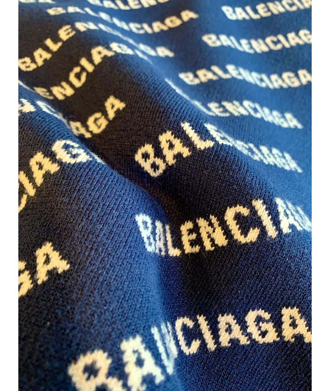 BALENCIAGA Темно-синий хлопковый джемпер / свитер, фото 7