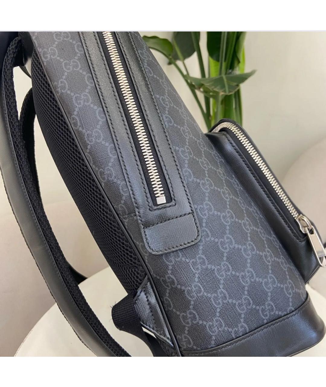 GUCCI Черный кожаный рюкзак, фото 4