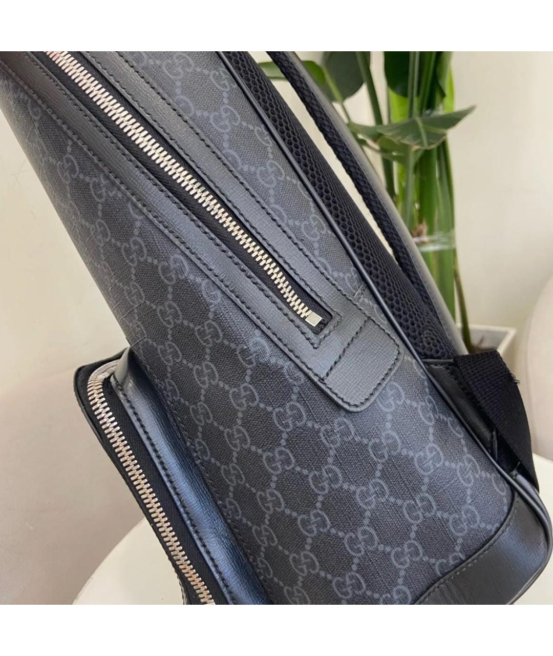 GUCCI Черный кожаный рюкзак, фото 6