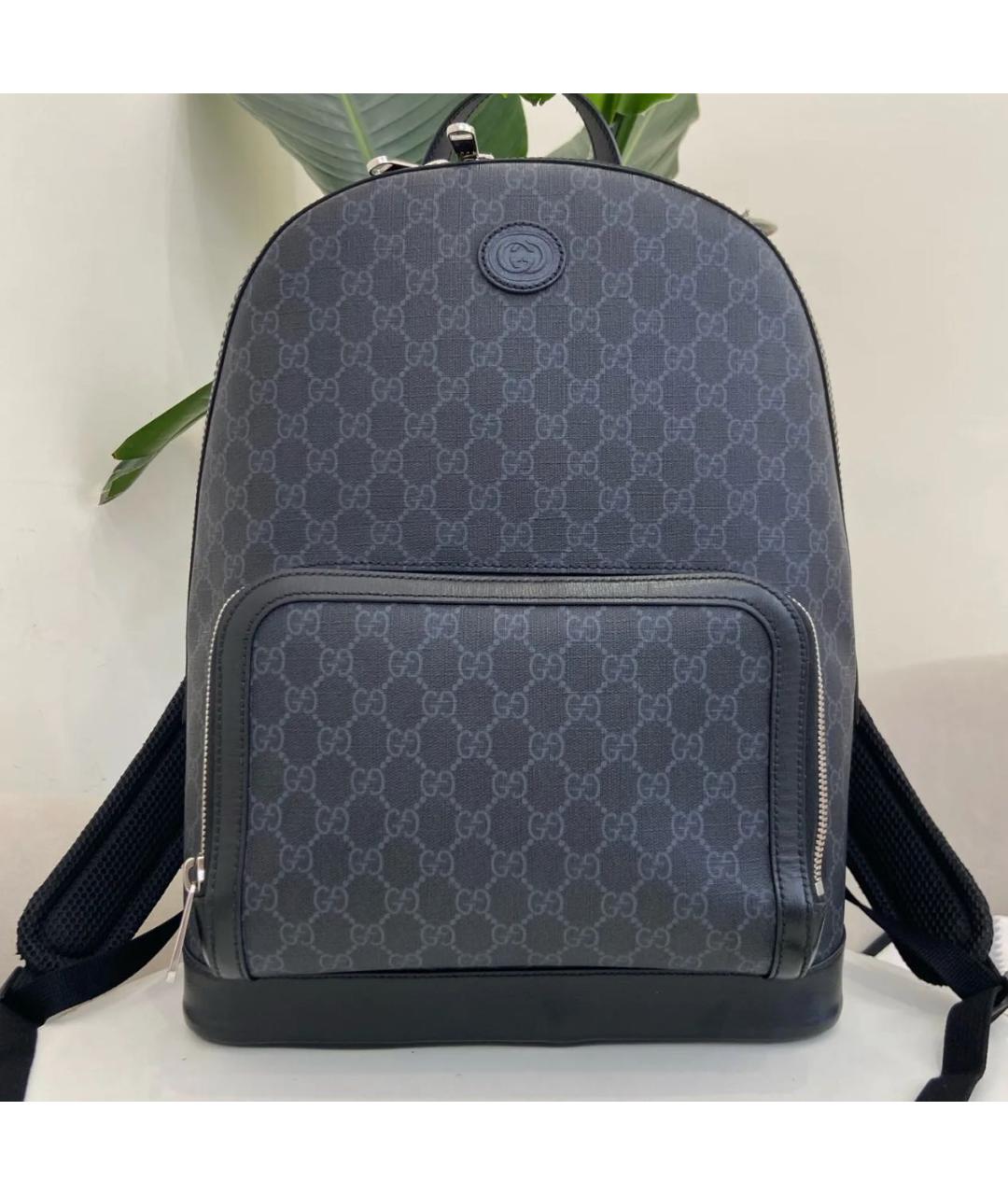 GUCCI Черный кожаный рюкзак, фото 9
